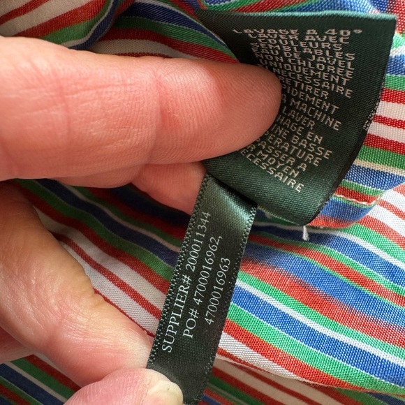 Vintage Lauren Jeans Co Blue/Green/Red Pullover Cotton Blouse / 90's / small - Picture 16 of 16